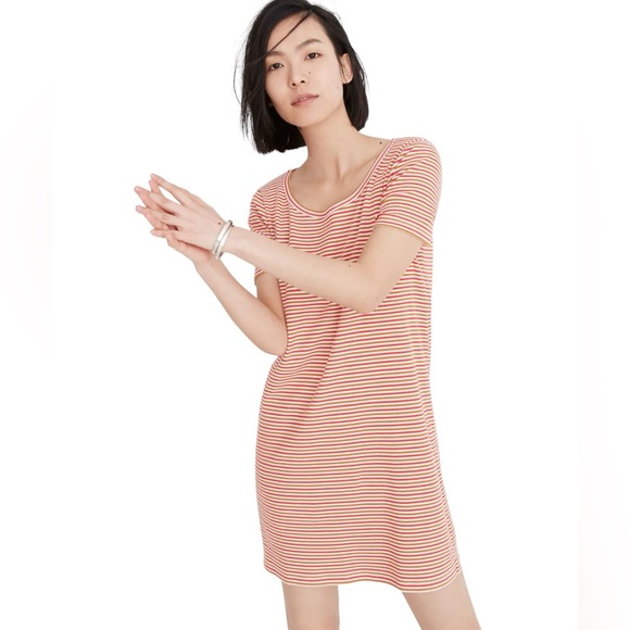 Madewell Swingy Tee Dress in Stripe Size M - Picture 1 of 6